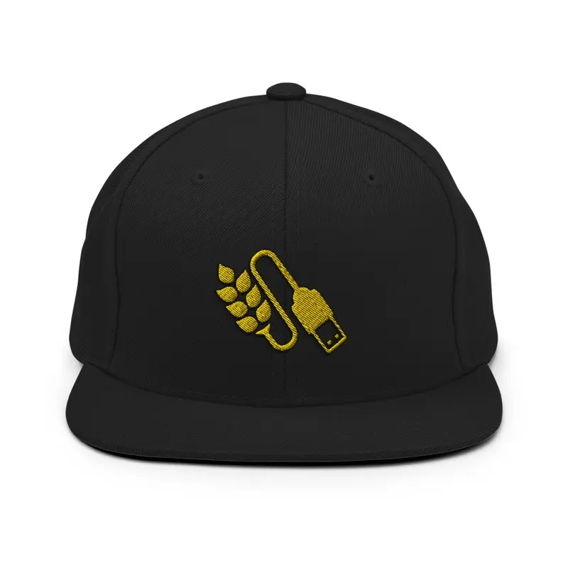 Black Snapback Gold Logo